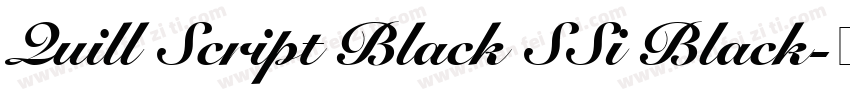 Quill Script Black SSi Black字体转换